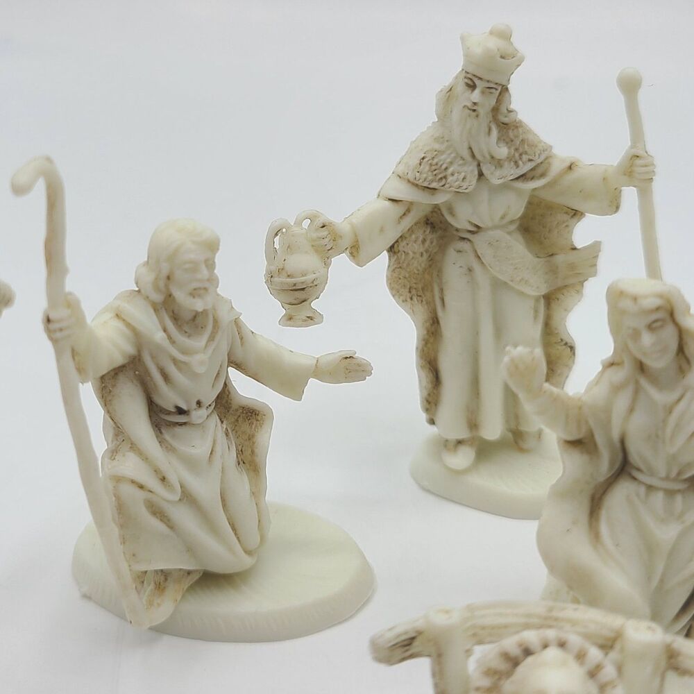 Mid-Century Christmas Nativity Set of 7 Signed Made in Italy Vtg Holiday Decor - Picture 4 of 11